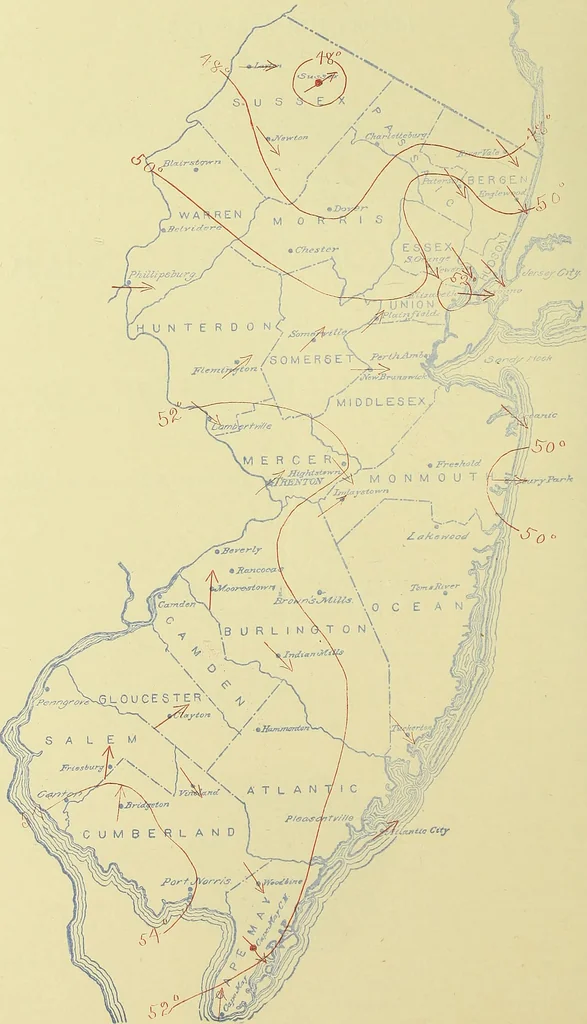 An illustration from Climatological data, New Jersey, 1897, leaf 367