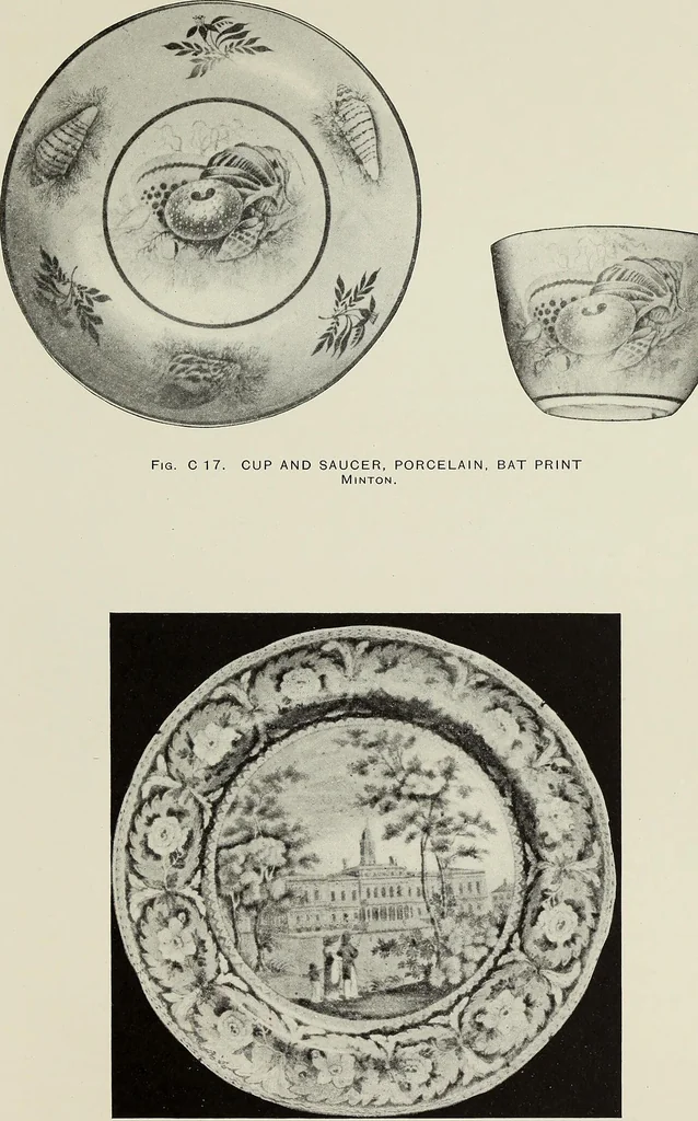 An illustration from Transfer printing on enamels, porcelain and pottery : its origin and development in the United Kingdom, 1907, leaf 184