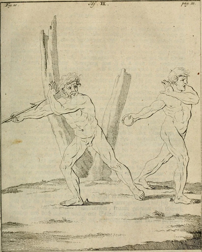 An illustration from Des vortreflichen Florentinischen Mahlers Lionardo da Vinci höchst-nützlicher Tractat von der Mahlerey : aus dem Italiänischen und Frantzöischen in das Teutsche übersetzet : auch nach dem Original mit vielen Kupfern und saubern Holtzschnitten versehen : und mit beygefügten Leben des Auctoris zum Druck befördert, 1747, leaf 74