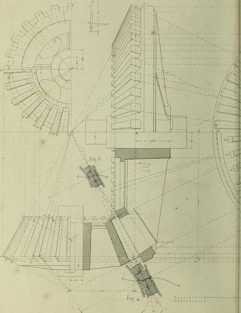 An illustration from The practical draughtsman's book of industrial design and machinist's and engineer's companion : forming a complete course of mechanical, engineering and architectural drawing, 1866, leaf 293