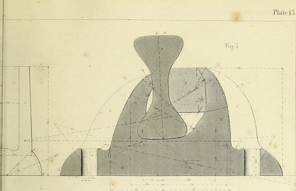 An illustration from The practical draughtsman's book of industrial design and machinist's and engineer's companion : forming a complete course of mechanical, engineering and architectural drawing, 1866, leaf 258