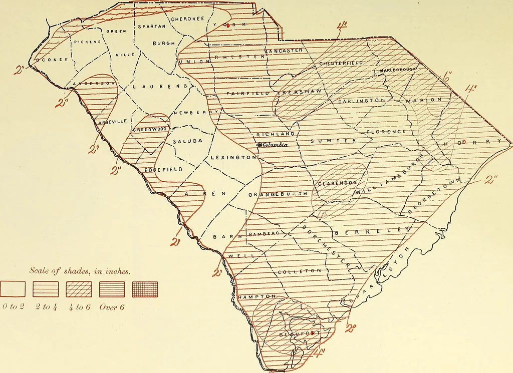 An illustration from Climatological data, South Carolina, 1898, leaf 220