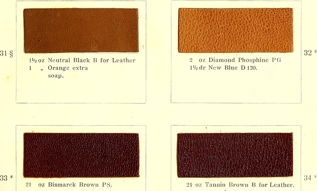 An illustration from The dyeing of leather with the dyestuffs of Cassella Color Company, 1910, leaf 44