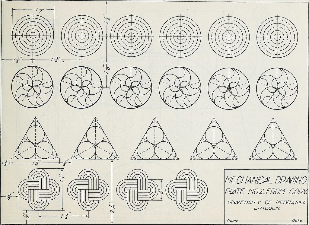 An illustration from Mechanical drawing copy plates, 1918, leaf 6