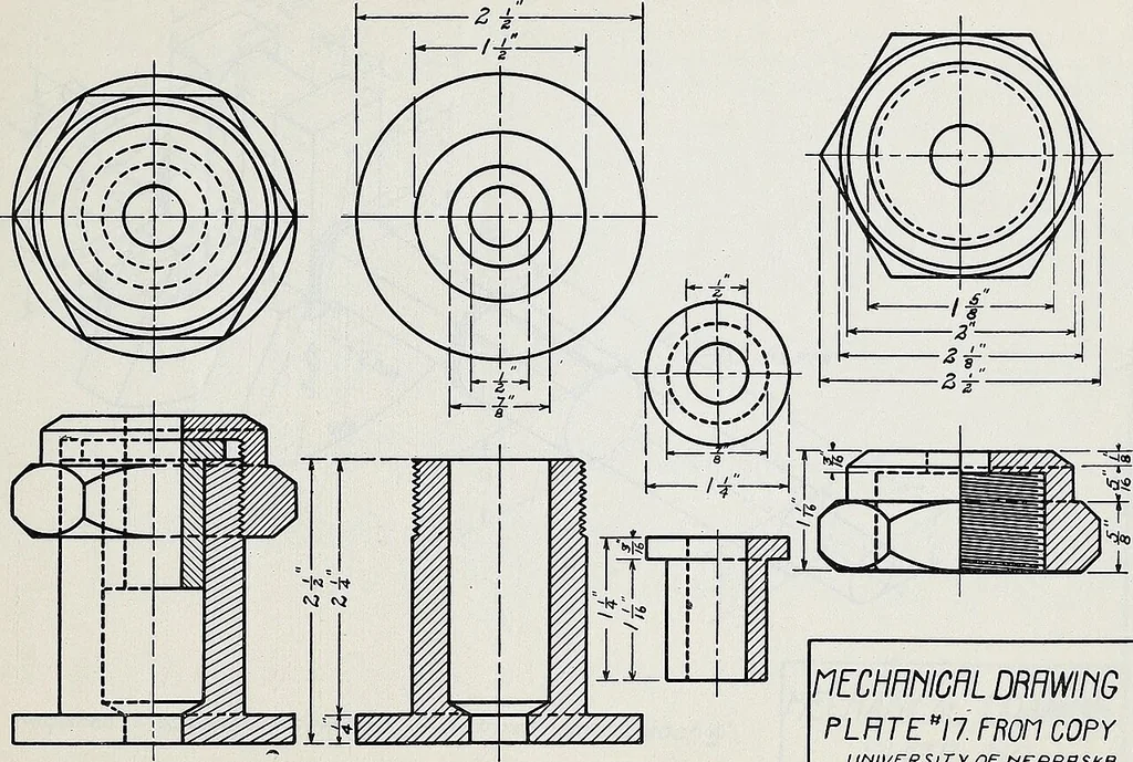 An illustration from Mechanical drawing copy plates, 1918, leaf 16