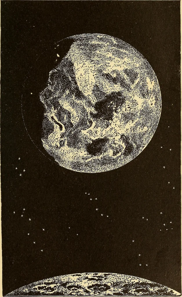 An illustration from The story of the sun, moon, and stars, 1898, leaf 76