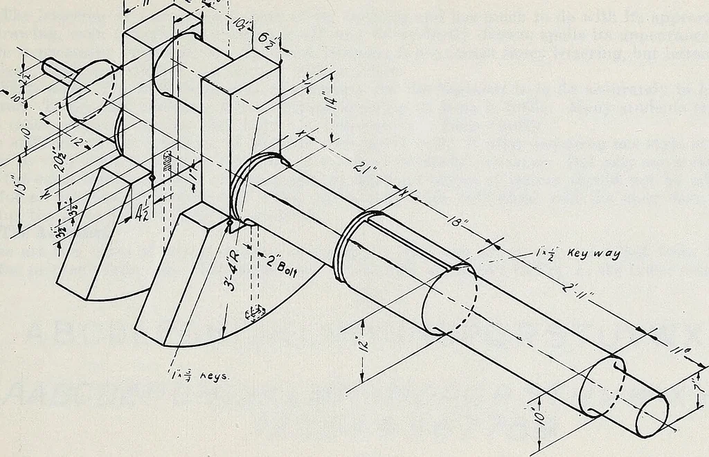 An illustration from Mechanical drawing copy plates, 1918, leaf 18