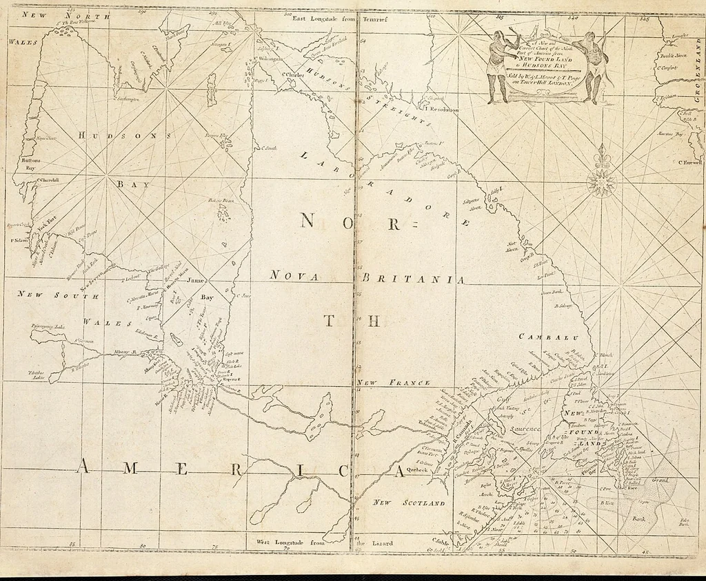 An illustration from The English pilot. (cartographic material) : The fourth book. Describing The West-India navigation, from Hudson's Bay to the River Amazones. Particularly delineating The Sea Coasts, Capes, Headlands, Rivers, Bays, Roads, Havens, Harbours, Streights, Rocks, Sands, Shoals, Banks, Depths of Water, and Anchorage, with all the Islands therein, as Jamaica, Cuba, Hispaniola, Barbadoes, Antigua, Bermudas, Porto Rico, and the rest of the Caribbee and Bahama Islands. Also, A new Description of Newfoundland, New England, New York, East and West New- Jersey, Dellawar Bay, Virginia, Maryland, Carolina. showing, The Courses and Distances from one Place to another; the Ebbing and Flowing of the Sea, the Setting of the Tides and Currents, &c. With many other Things necessary to be known in Navigation., 1775, leaf 10