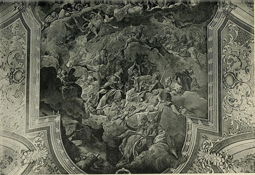 An illustration from Die Entwicklung der barocken Decken-malerei in Tirol. Mit 44 Tafeln und 6 Doppeltafeln, 1912, leaf 512