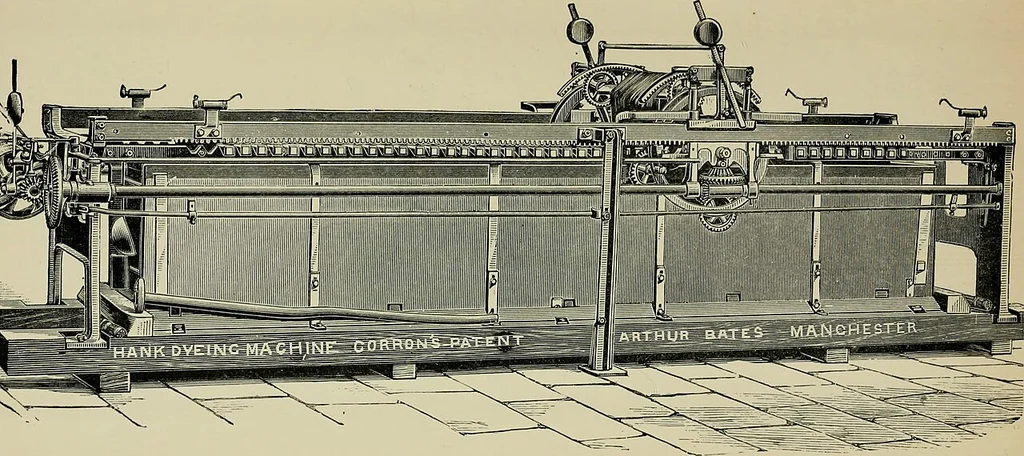 An illustration from Dyeing: comprising the dyeing and bleaching of wool, silk, cotton, flax, hemp, china grass &c., 1888, leaf 118
