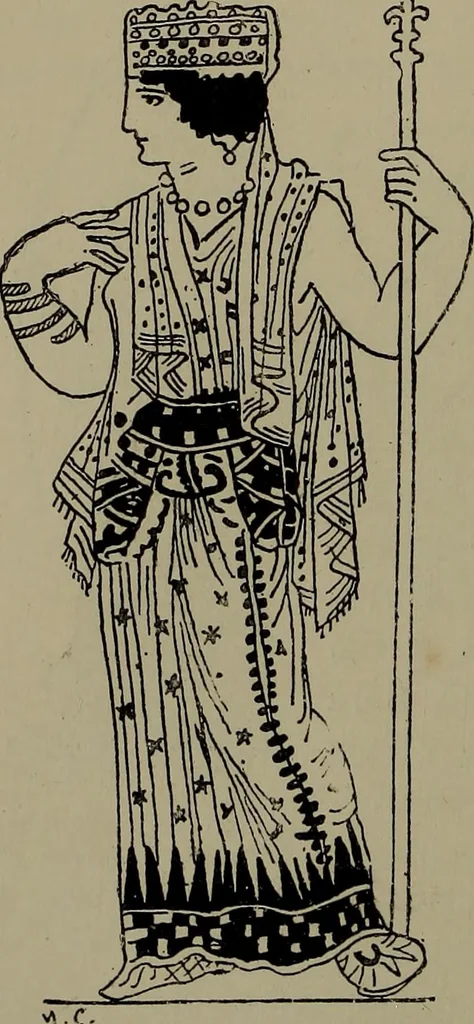 An illustration from Embroidery and lace: their manufacture and history from the remotest antiquity to the present day. A handbook for amateurs, collectors and general readers, 1888, leaf 45
