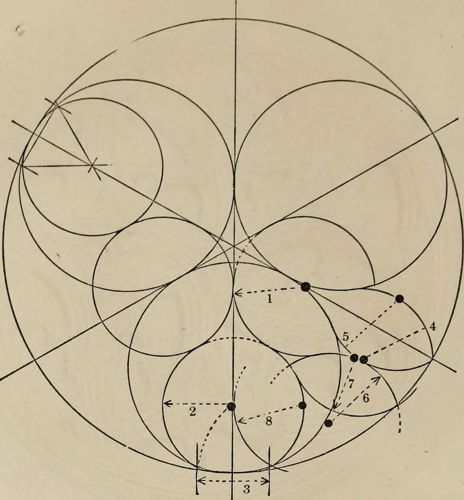 An illustration from The power of form applied to geometric tracery : one hundred designs and their foundations resulting from one diagram, 1851, leaf 57