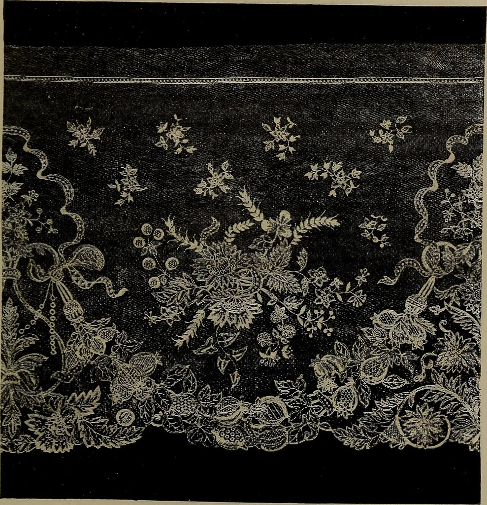 An illustration from Embroidery and lace: their manufacture and history from the remotest antiquity to the present day. A handbook for amateurs, collectors and general readers, 1888, leaf 262