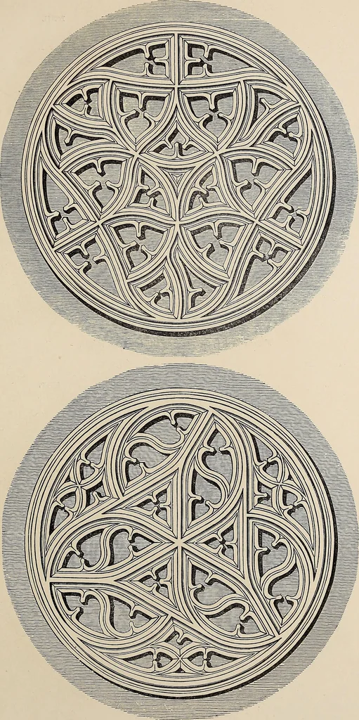 An illustration from The power of form applied to geometric tracery : one hundred designs and their foundations resulting from one diagram, 1851, leaf 92