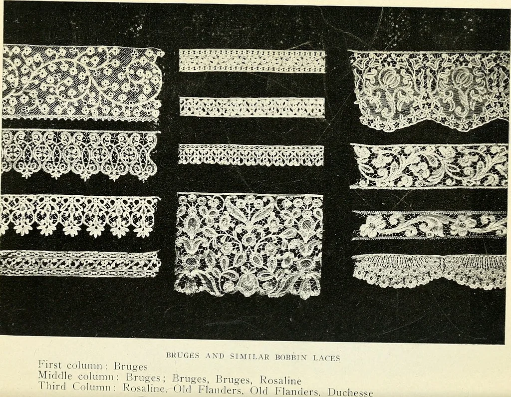 An illustration from Bobbins of Belgium; a book of Belgian lace, lace-workers, lace-schools and lace-villages, 1920, leaf 171