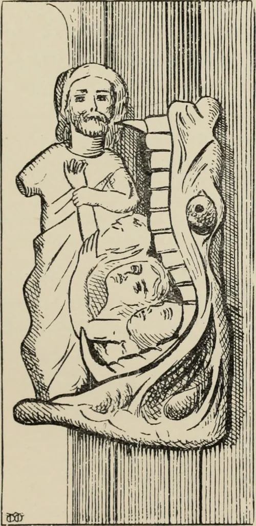An illustration from The grotesque in church art, 1899, leaf 75