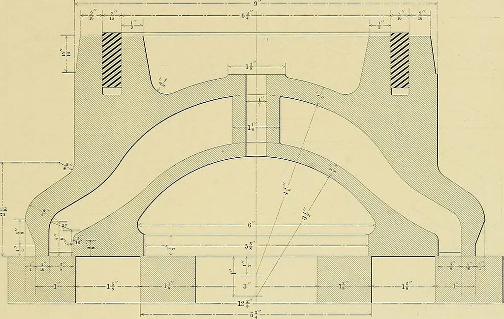 An illustration from Practical engineering drawing and third angle projection, for students in scientific, technical and manual training schools and for ... draughtsmen .., 1897, leaf 174