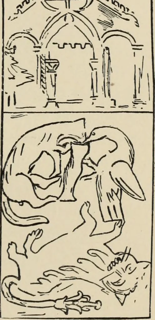 An illustration from The grotesque in church art, 1899, leaf 227