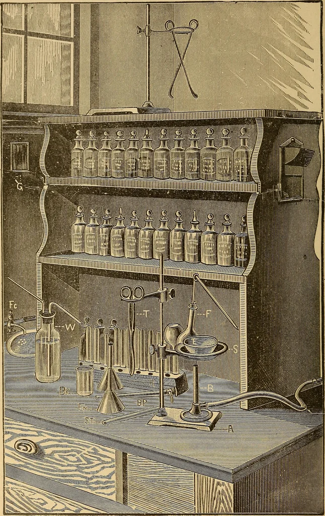 An illustration from Elements of inorganic chemistry : descriptive and qualitative, 1904, leaf 4