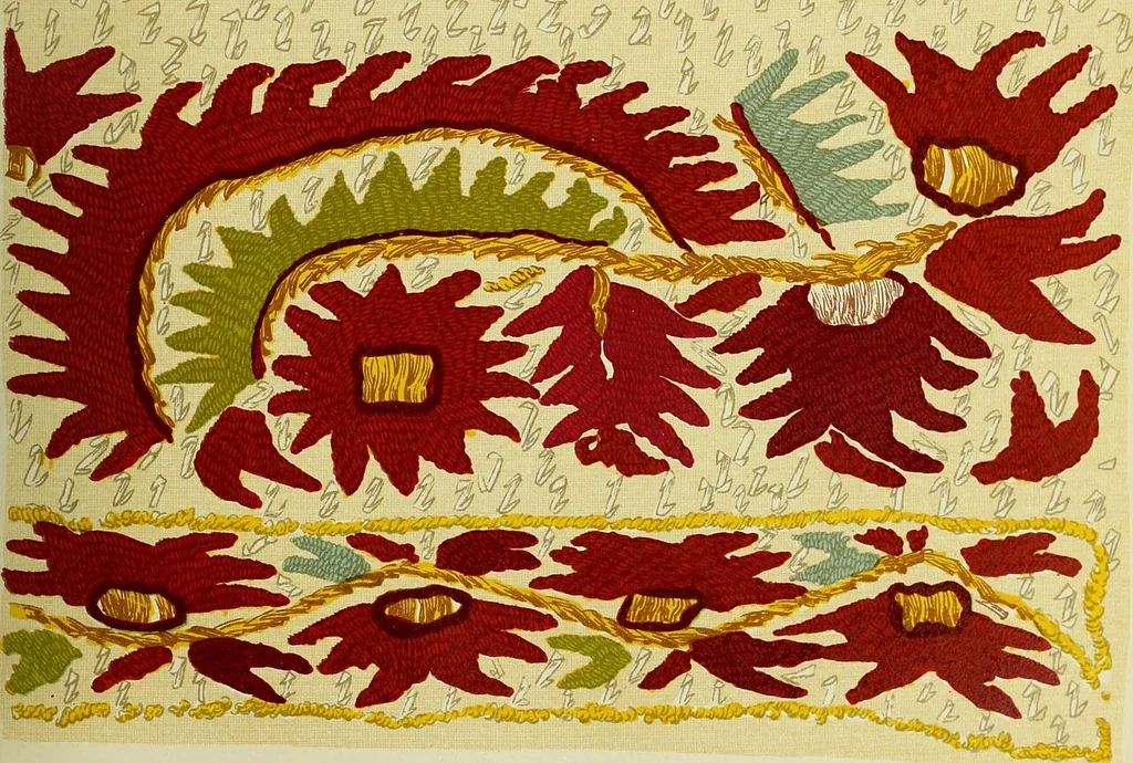 An illustration from The dictionary of needlework : an encyclopaedia of artistic, plain, and fancy needlework dealing fully with the details of all the stitches employed, the method of working, the materials used, the meaning of technical terms, and, where necessary, tracing the origin and history of the various works described, 1882, leaf 26
