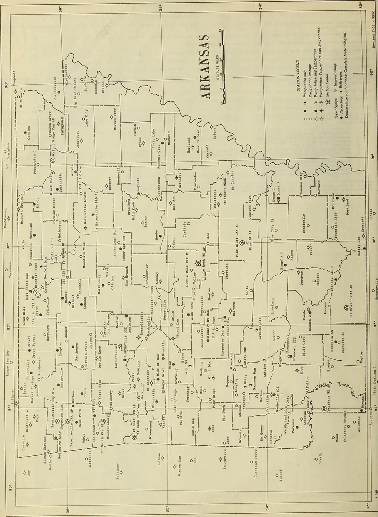 An illustration from Climatological data, Arkansas, 1896, leaf 29
