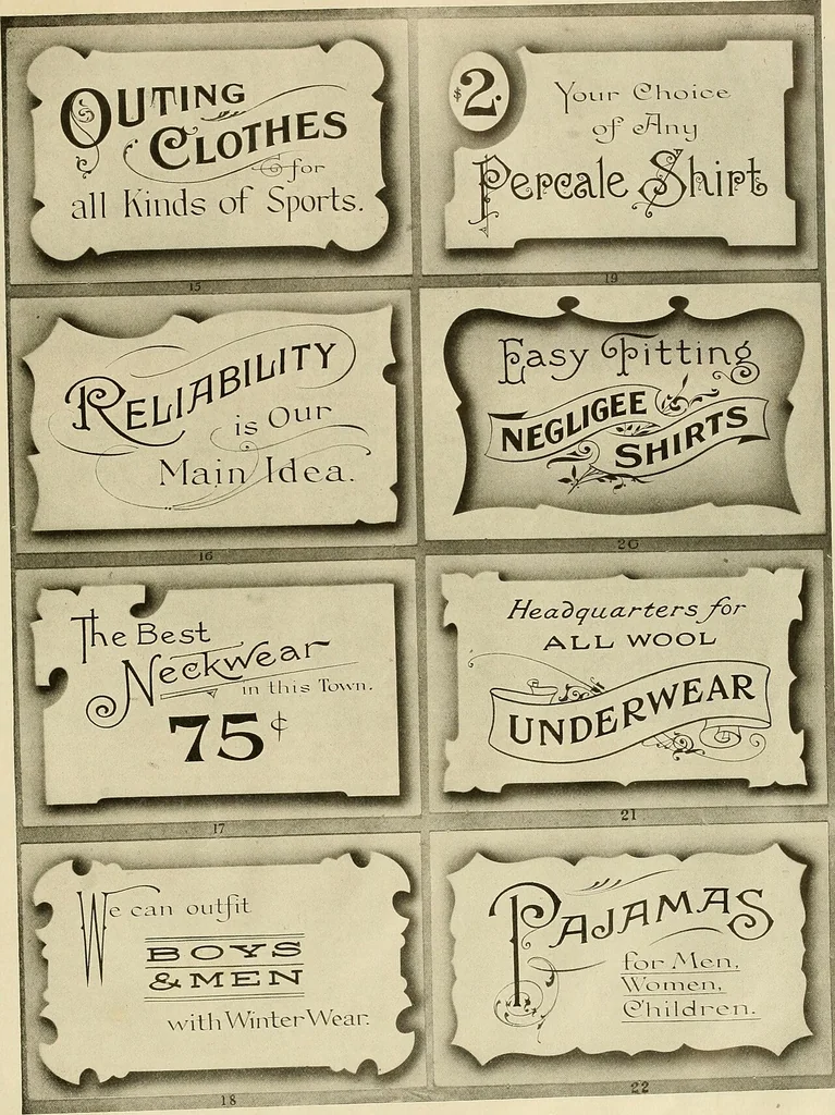 An illustration from Fairchild's rapid letterer and show-card maker, commercial alphabet construction with brush or pen, 1910, leaf 92