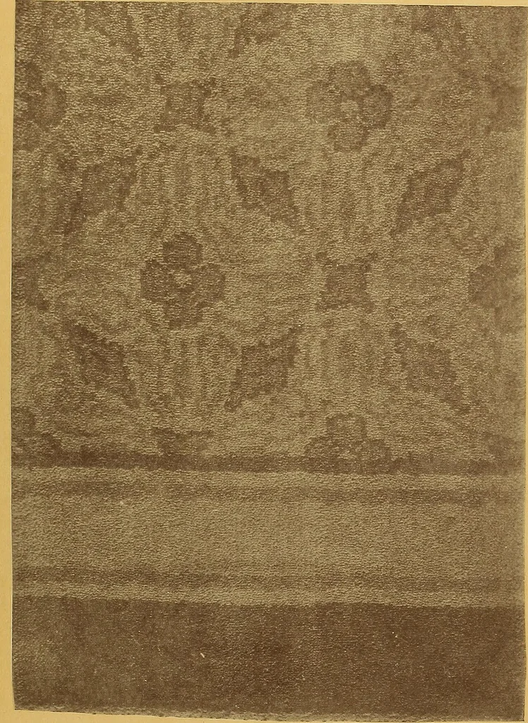 An illustration from Decorative textiles; an illustrated book on coverings for furniture, walls and floors, including damasks, brocades and velvets, tapestries, laces, embroideries, chintzes, cretonnes, drapery and furniture trimmings, wall papers, carpets and rugs, tooled and illuminated leathers, 1918, leaf 186