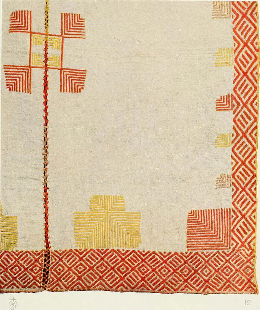 An illustration from Broderies des paysannes de Smolensk; Exécutées sous la direction de la Princesse Marie Ténichev, 1900, leaf 36