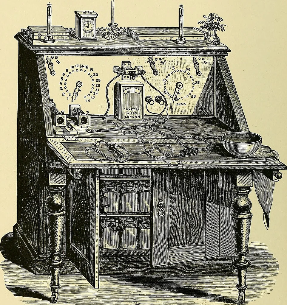 An illustration from A manual of practical medical electricity : the Röntgen rays and Finsen light, 1902, leaf 163