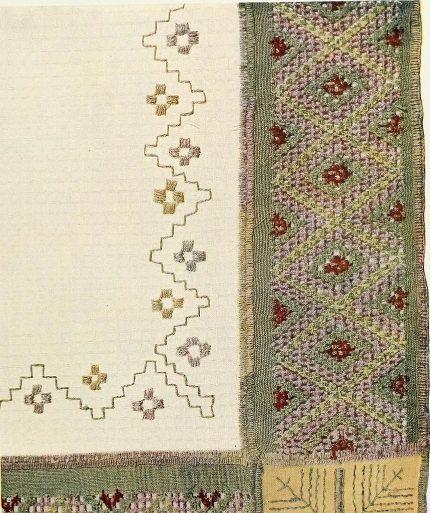 An illustration from Broderies des paysannes de Smolensk; Exécutées sous la direction de la Princesse Marie Ténichev, 1900, leaf 44