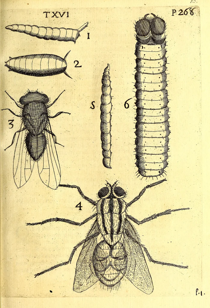 An illustration from Obseruationes circa viuentia, quæ in rebus non viuentibus reperiuntur : Cum micrographia curiosa siue Rerum minutissimarum obseruationibus, quæ ope microscopij recognitæ ad viuum exprimuntur : his accesserunt aliquot animalium testaceorum icones non antea in lucem editæ : omnia curiosorum naturæ exploratorum vtilitati & iucunditati expressa & oblata, 1691, leaf 322