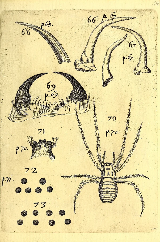 An illustration from Obseruationes circa viuentia, quæ in rebus non viuentibus reperiuntur : Cum micrographia curiosa siue Rerum minutissimarum obseruationibus, quæ ope microscopij recognitæ ad viuum exprimuntur : his accesserunt aliquot animalium testaceorum icones non antea in lucem editæ : omnia curiosorum naturæ exploratorum vtilitati & iucunditati expressa & oblata, 1691, leaf 594