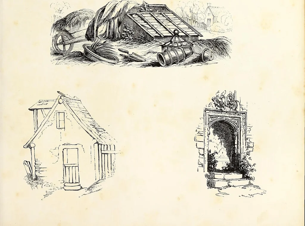 An illustration from The progressive drawing-book : containing a series of easy and comprehensive lessons for drawing landscape, architecture, the human figure, shipping, and animals, &c. without the aid of a master : also, a complete treatise on perspective, with nearly three hundred engravings, 1853, leaf 88