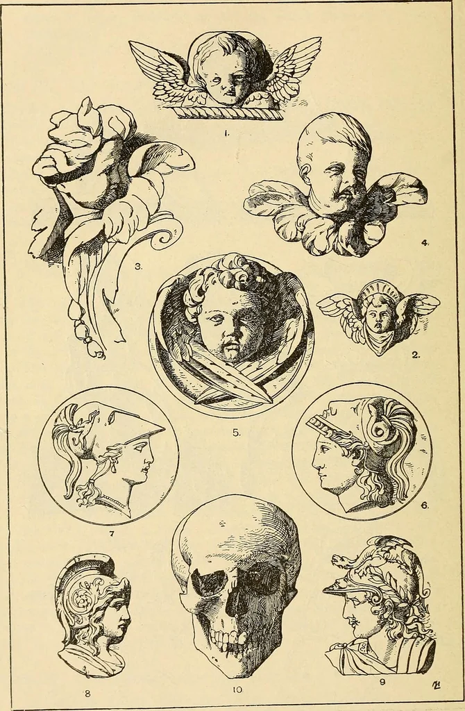 An illustration from Handbook of ornament; a grammar of art, industrial and architectural designing in all its branches, for practical as well as theoretical use, 1900, leaf 122