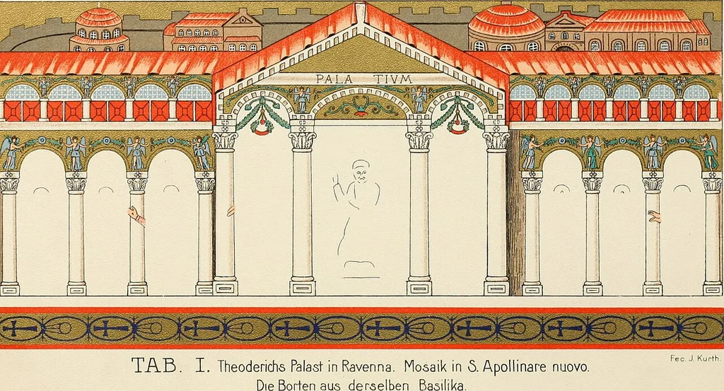 An illustration from Die Mosaiken der Christlichen Ära. 1. t: Die Wandmosaiken von Ravenna, 1905, leaf 9