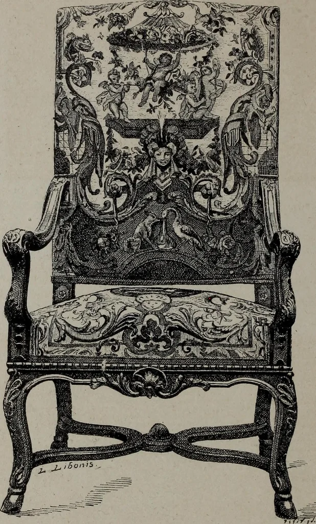 An illustration from Histoire du tissu ancien à l'exposition de l'Union centrale des arts décoratifs, 1883, leaf 52