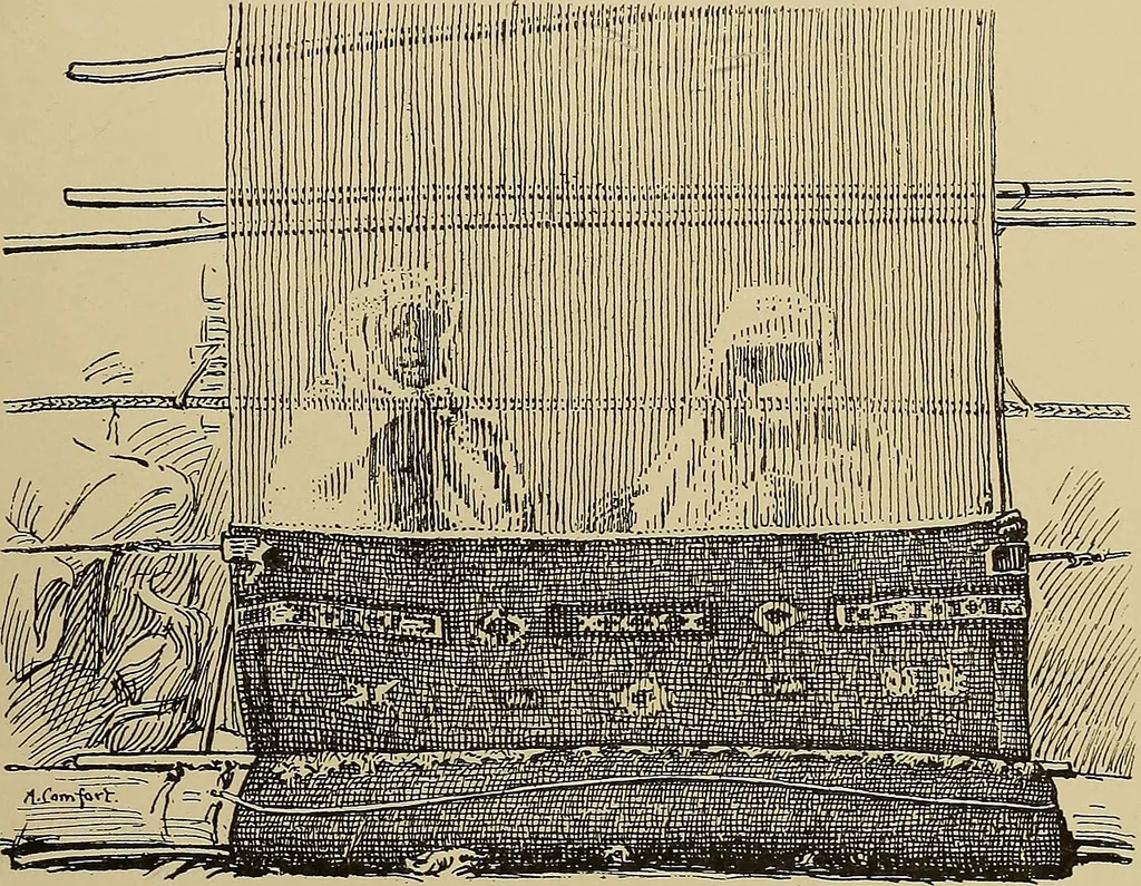 An illustration from Studies in primitive looms, 1918, leaf 62