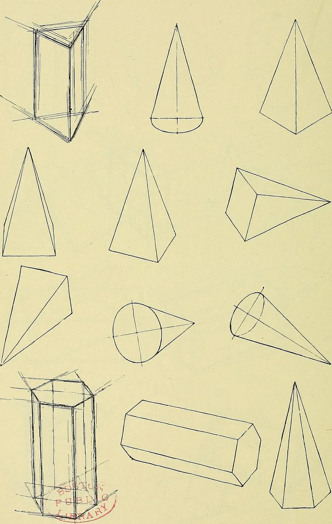 An illustration from Free-hand drawing : a manual for teachers and students, 1898, leaf 90