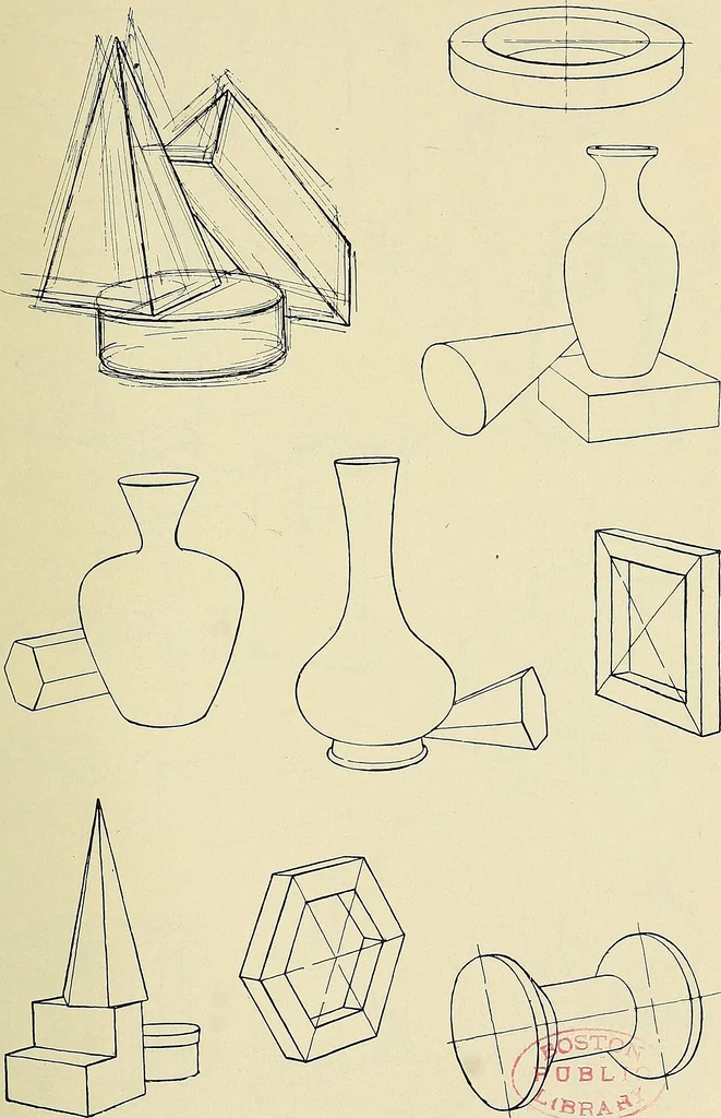 An illustration from Free-hand drawing : a manual for teachers and students, 1898, leaf 93
