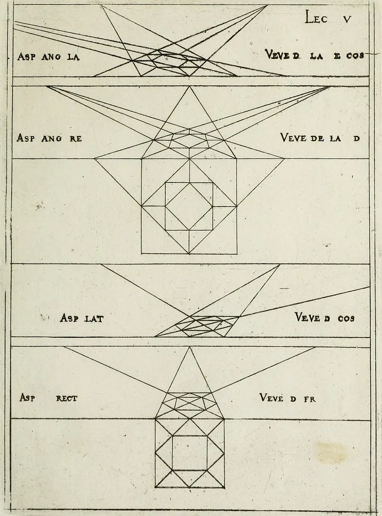 An illustration from Leçons de perspective positive, 1576, leaf 36