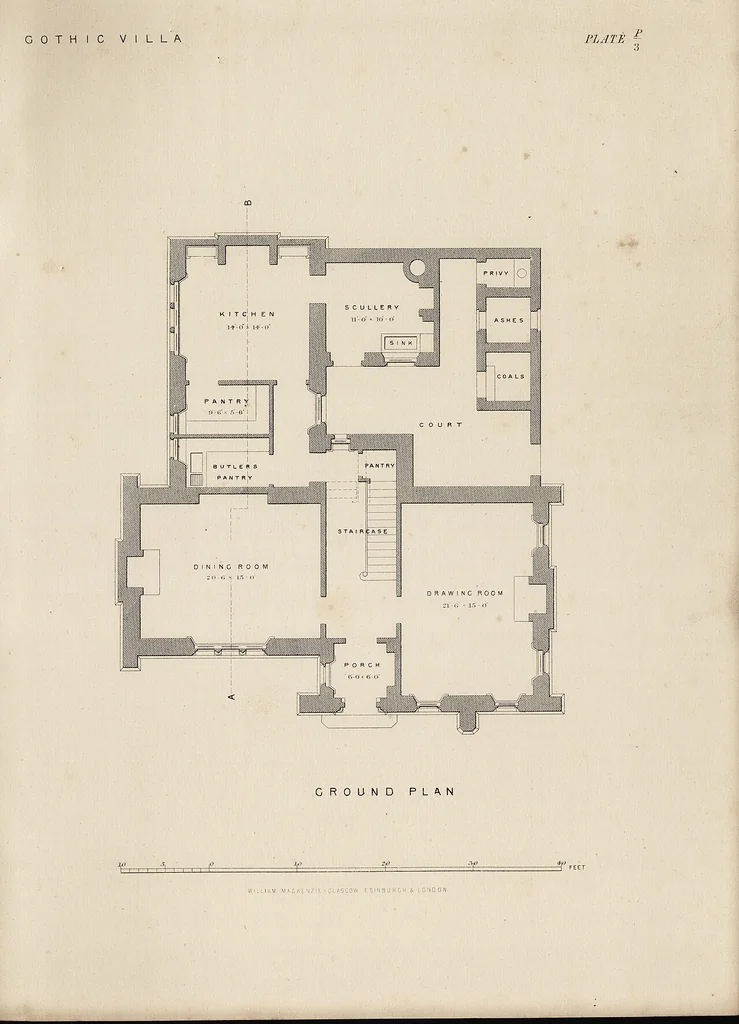 An illustration from Cottage, lodge, and villa architecture, 1870, leaf 280