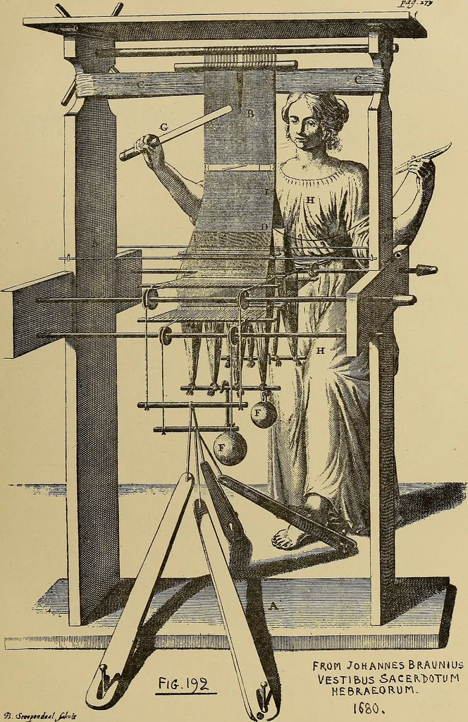 An illustration from Studies in primitive looms, 1918, leaf 136