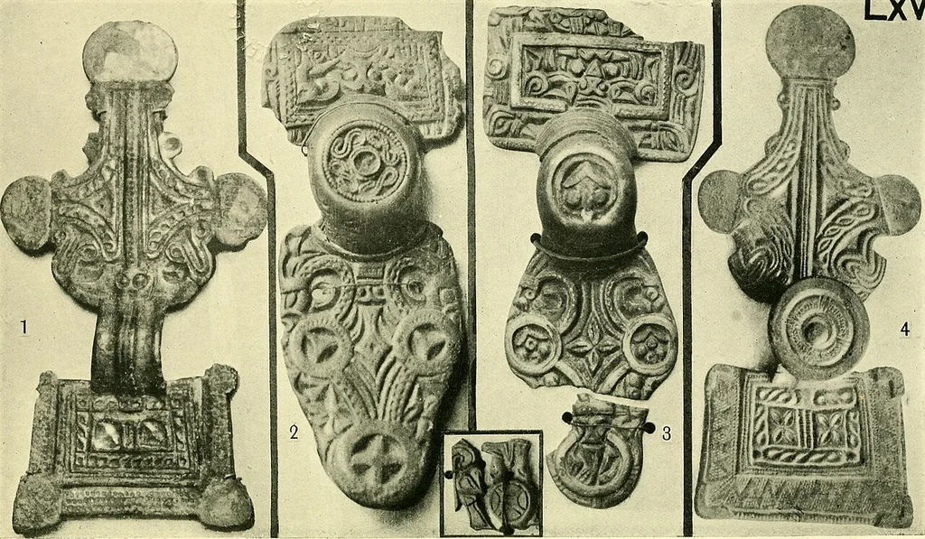 An illustration from The arts in early England, 1903, leaf 512