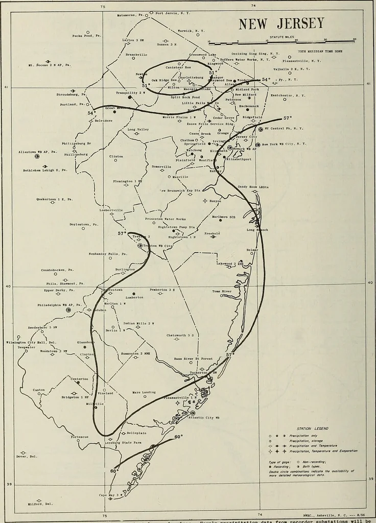 An illustration from Climatological data, New Jersey, 1897, leaf 101