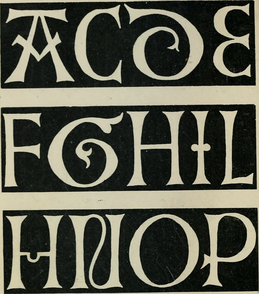 An illustration from Alphabets old and new, for the use of craftsmen : with an introductory essay on Art in the alphabet, 1898, leaf 109