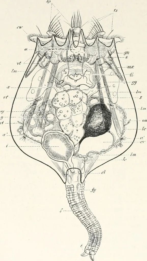 An illustration from The microscope and its revelations, 1901, leaf 841
