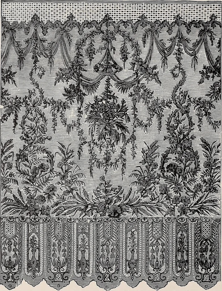 An illustration from A history of hand-made lace : dealing with the origin of lace, the growth of the great lace centres, the mode of manufacture, the methods of distinguishing and the care of various kinds of lace, 1900, leaf 163