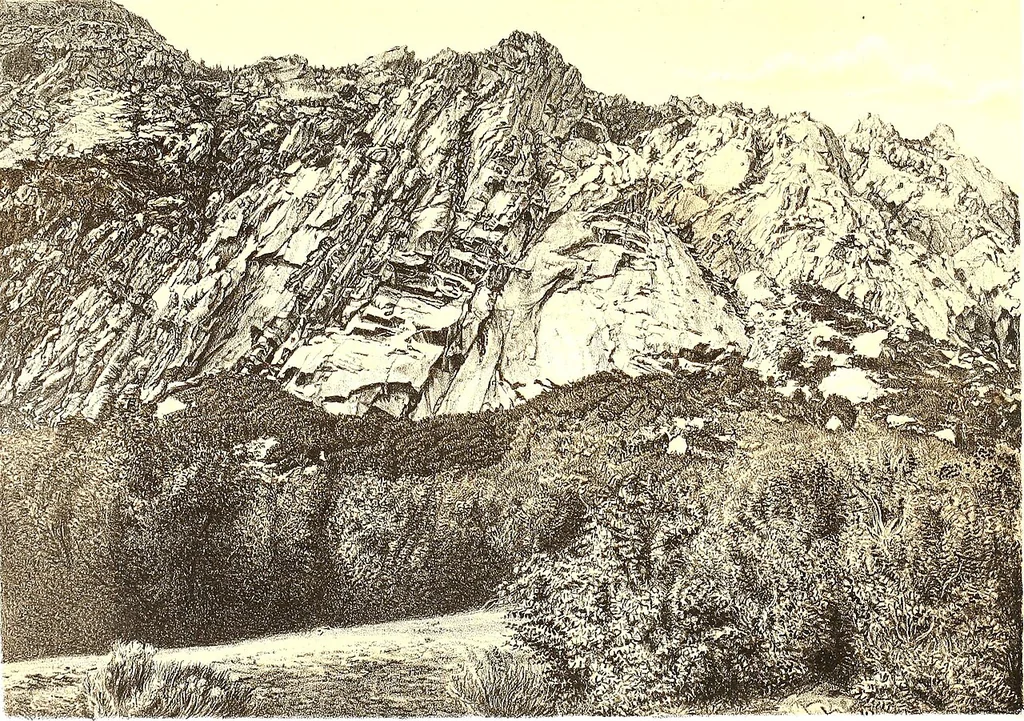 An illustration from Report of the geological exploration of the fortieth parallel, 1870, leaf 406