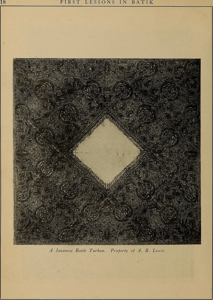 An illustration from First lessons in batik; a handbook in batik, tie-dyeing and all pattern dyeing, 1921, leaf 30