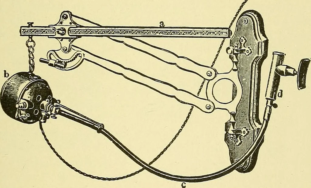 An illustration from The medical and surgical uses of electricity : including the X-ray, Finsen light, vibratory therapeutics, and high-frequency currents, 1903, leaf 656